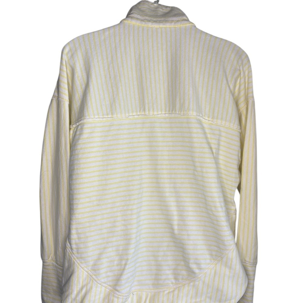 Pilcro Spiced Henley Sweatshirt, Anthropologie, size M Yellow & White - Picture 11 of 14